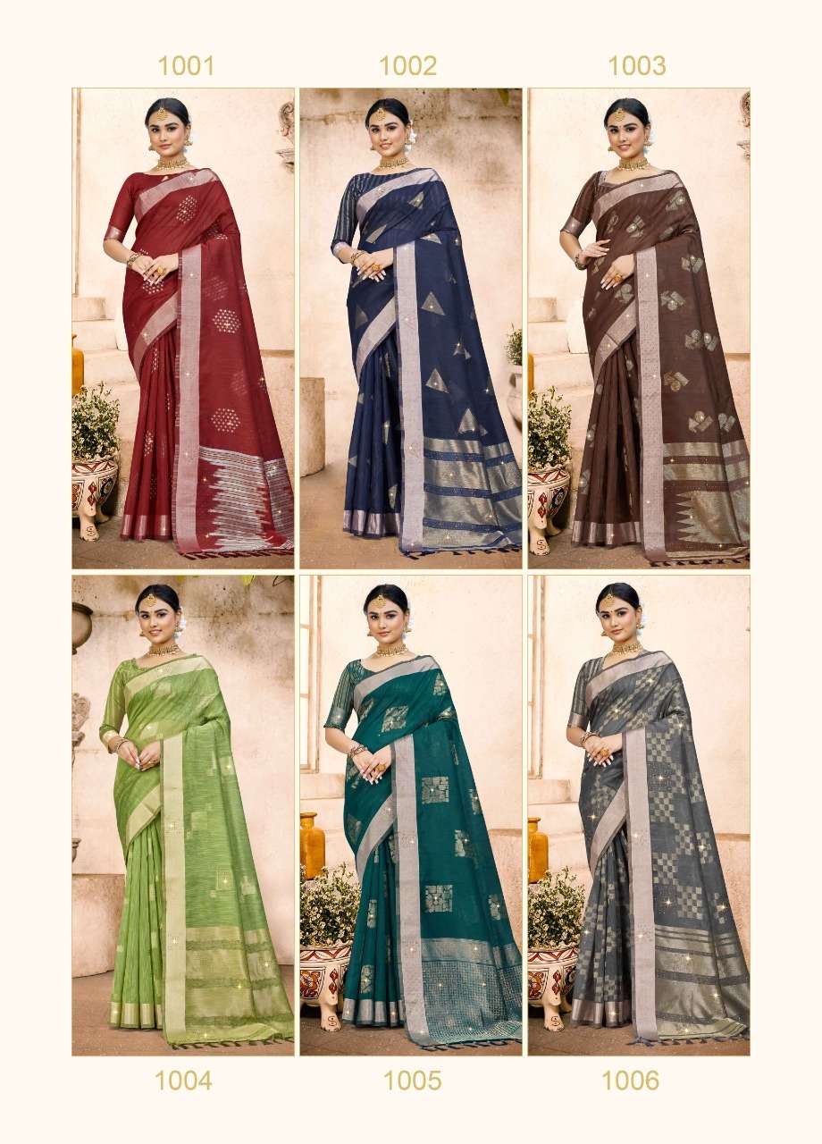 Ronisha Neeru Catalog Festive Wear Linen Cotton Silk Sarees Wholesale