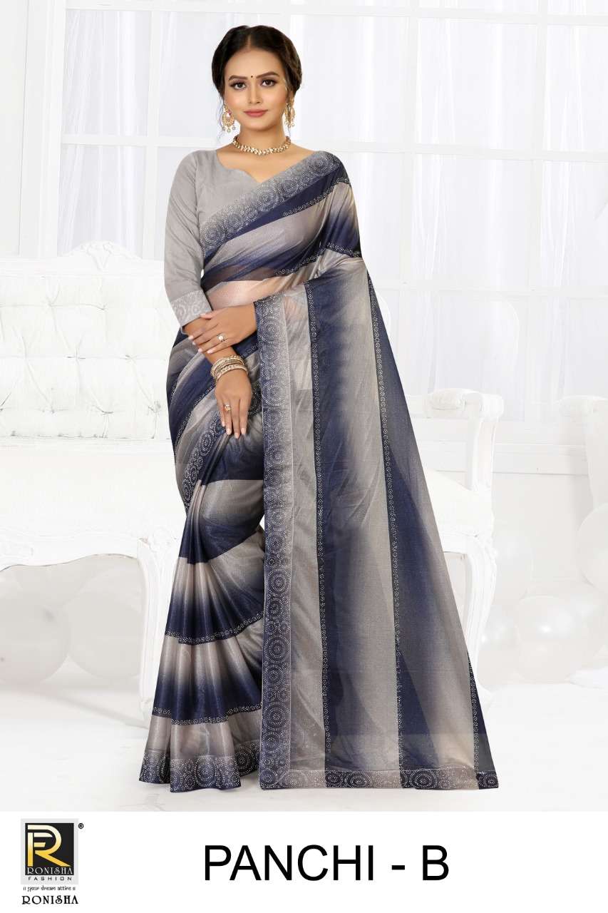 Ronisha Panchi Catalog Lycra Festive Wear Sarees Wholesale