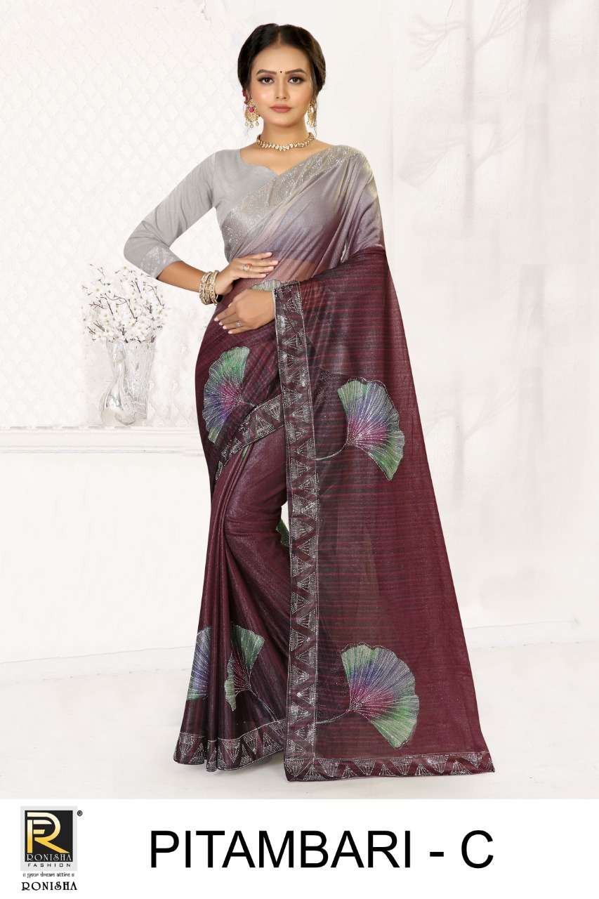 Ronisha Pitambari Catalog Casual Wear Lycra Printed Sarees Wholesale