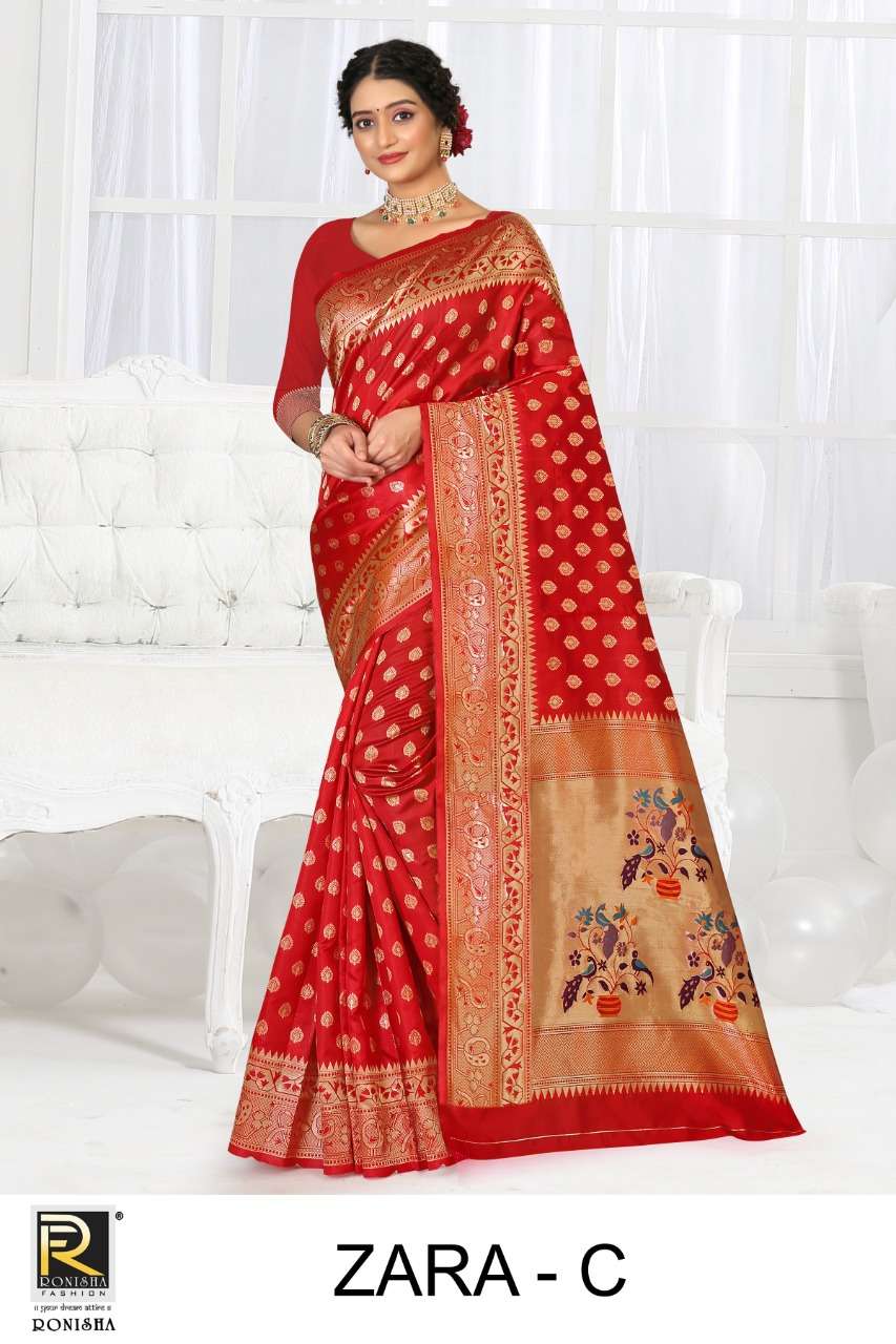 Ronisha Zara Catalog Premium Silk Pethani Casual Wear Sarees Wholesale