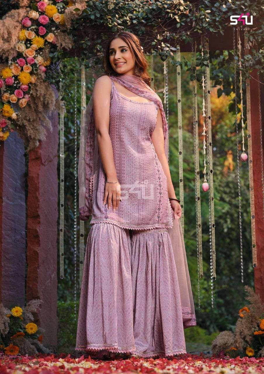 S4u Afreen Catalog Traditional Designer Wear Ready Made Dress Materials Wholesale