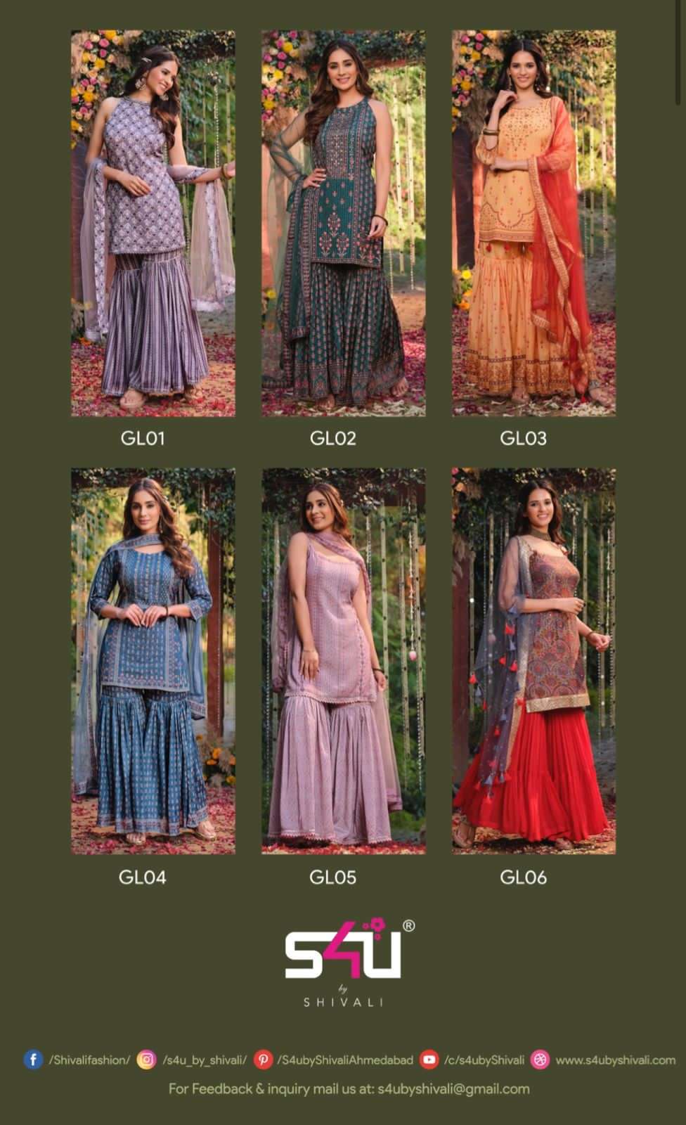 S4u Afreen Catalog Traditional Designer Wear Ready Made Dress Materials Wholesale