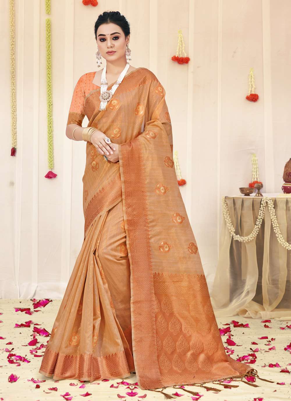 Sangam Padmini Vol 3 Catalog Organza Weaving Rich Pallu Sarees Wholesale