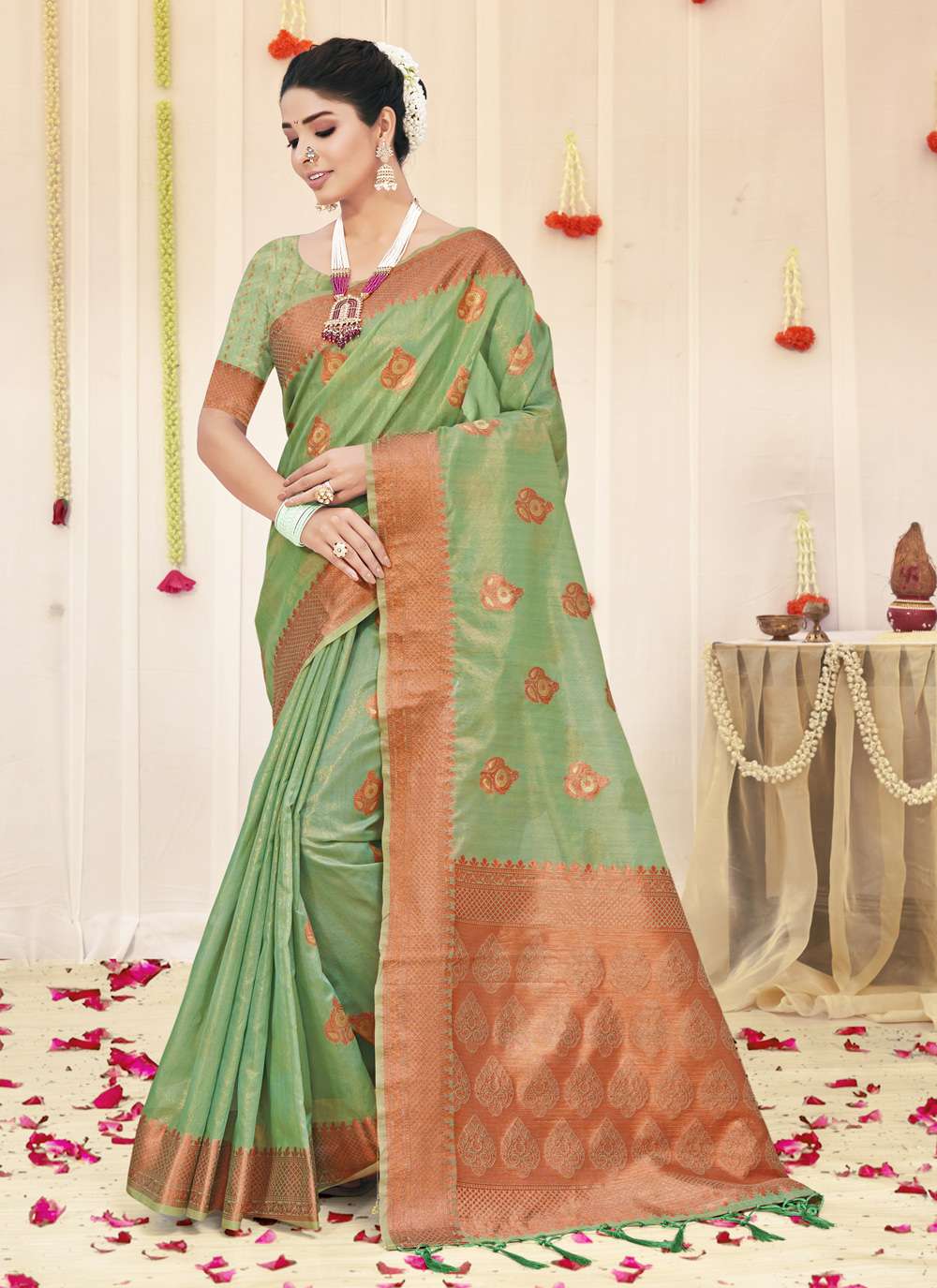 Sangam Padmini Vol 3 Catalog Organza Weaving Rich Pallu Sarees Wholesale