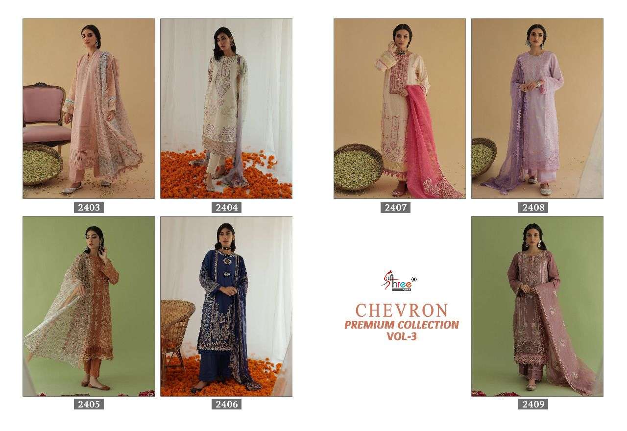 Shree Chevron Premium Collection Vol 3 Catalog Pakistani Salwar Suits Wholesale