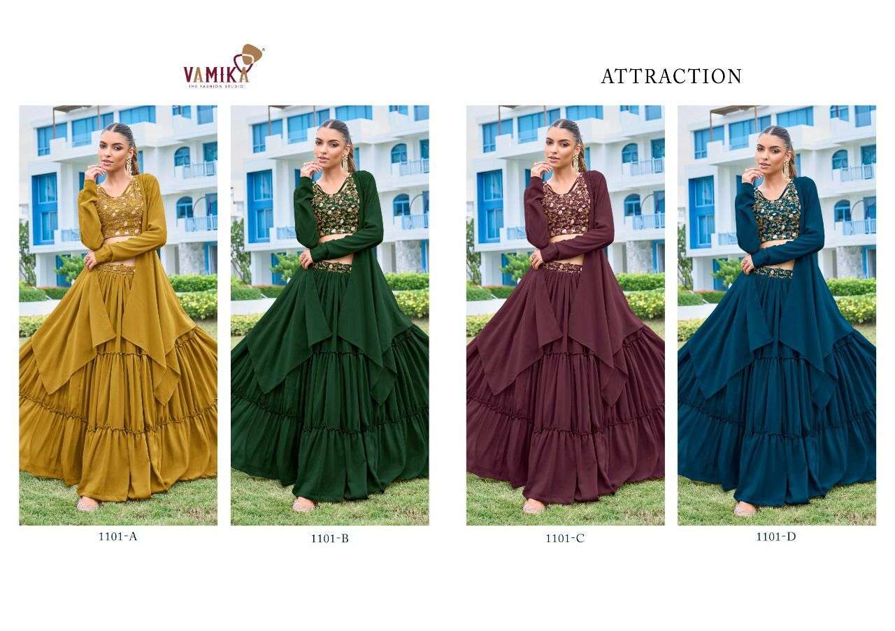 Vamika Attraction Catalog Designer Wear Lehenga Choli Wholesale