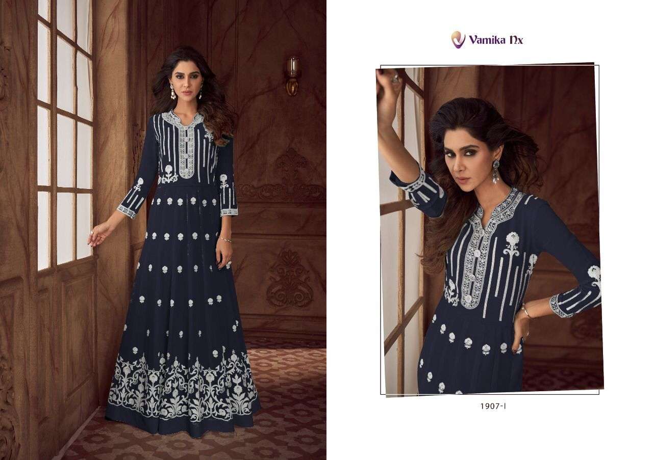 Vamika Nx Siya Vol 2 Catalog Platinum Pure Georgette Anarkali Kurtis Wholesale
