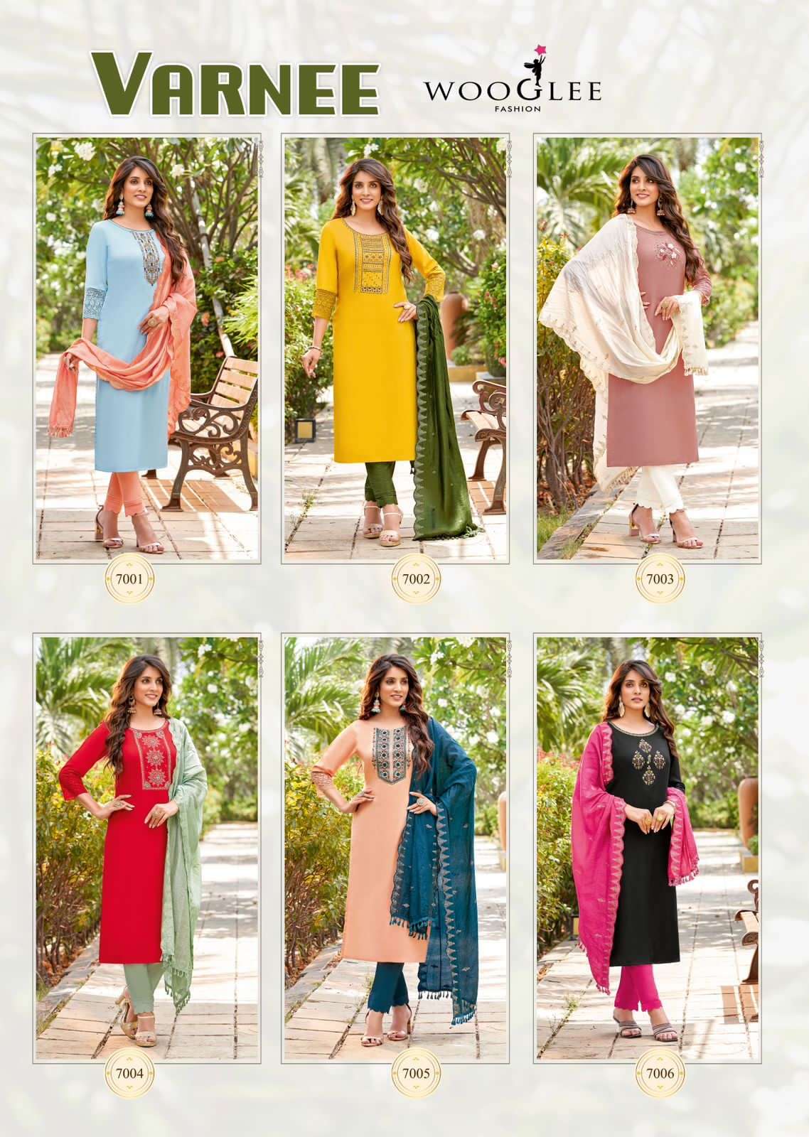 Wooglee Varnee Catalog Festive Wear Kurti Bottom With Dupatta Wholesale