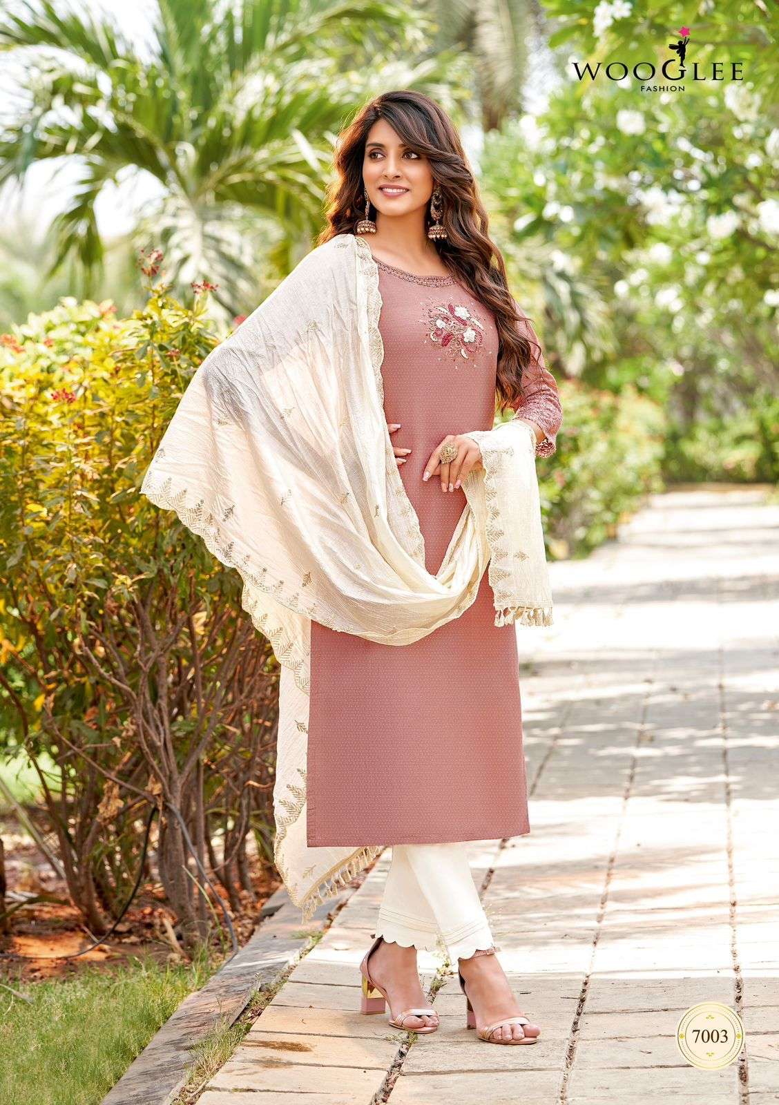 Wooglee Varnee Catalog Festive Wear Kurti Bottom With Dupatta Wholesale