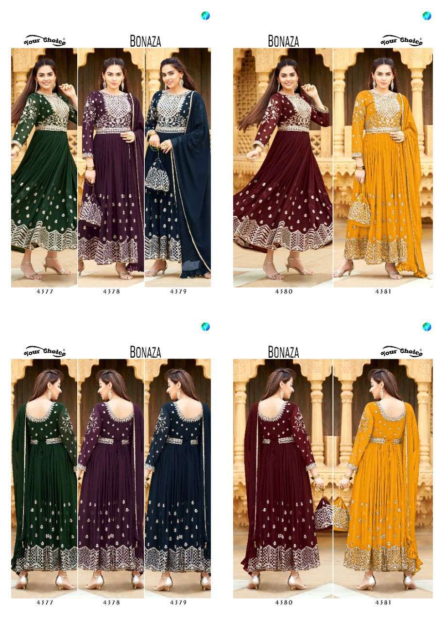 Your Choice Bonaza Catalog Georgette Wear Designer Salwar Suits Wholesale