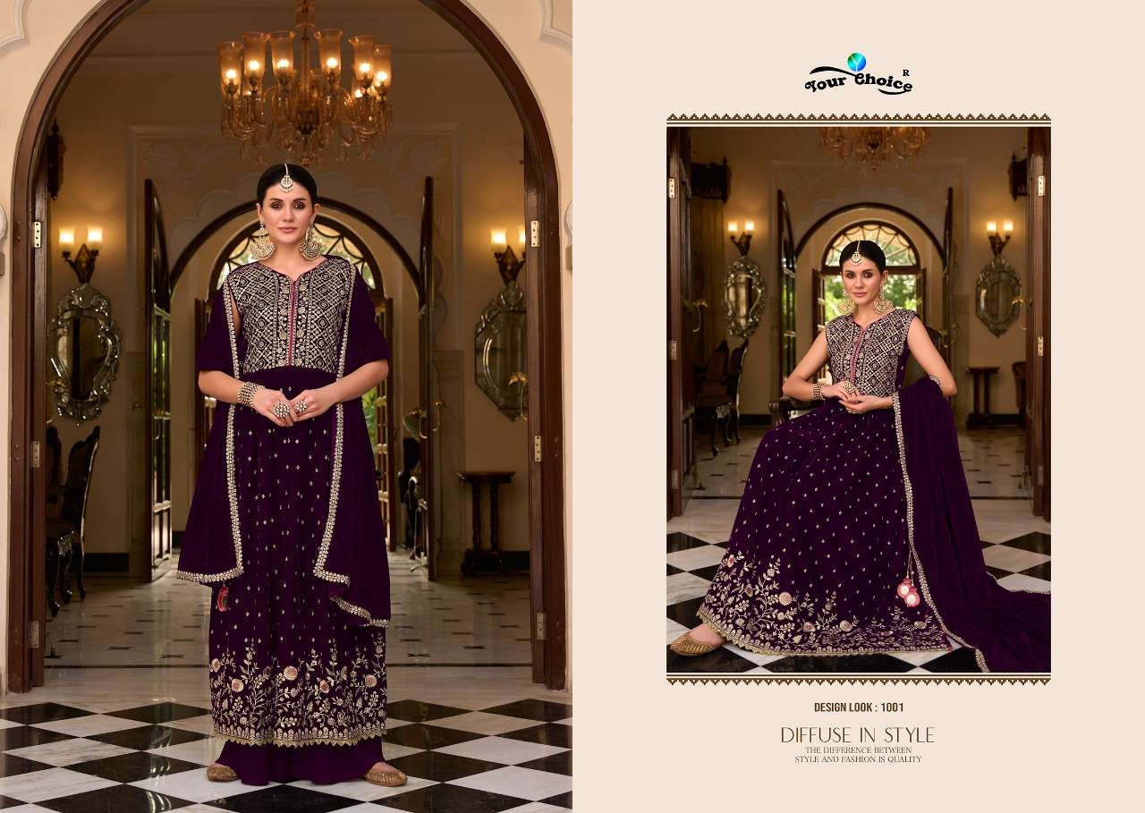 Your Choice Velvet Nyraa Catalog Ready Made Pashmina Dress Materials Wholesale