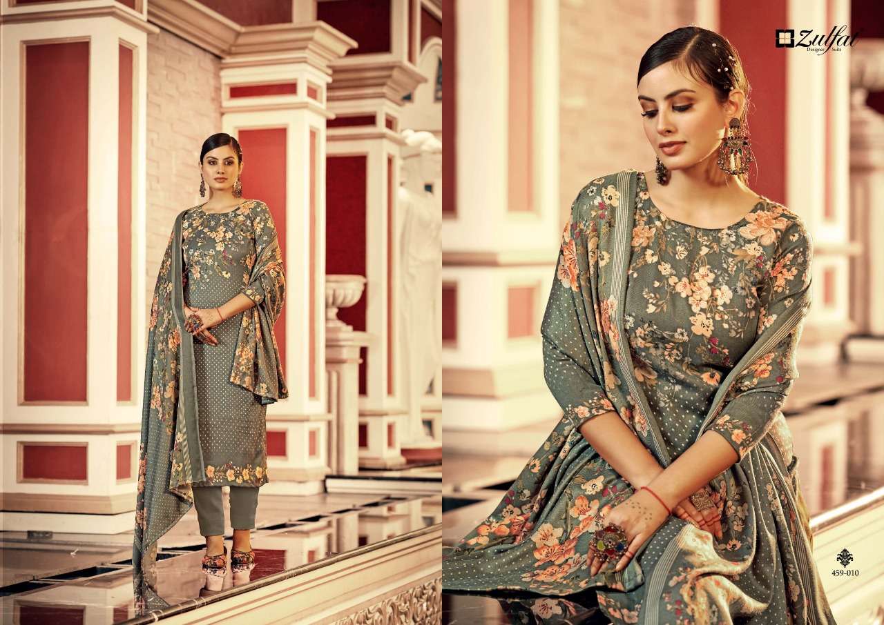 Zulfat Al Marina Catalog Premium Ready Made Pashmina Dress Materials Wholesale