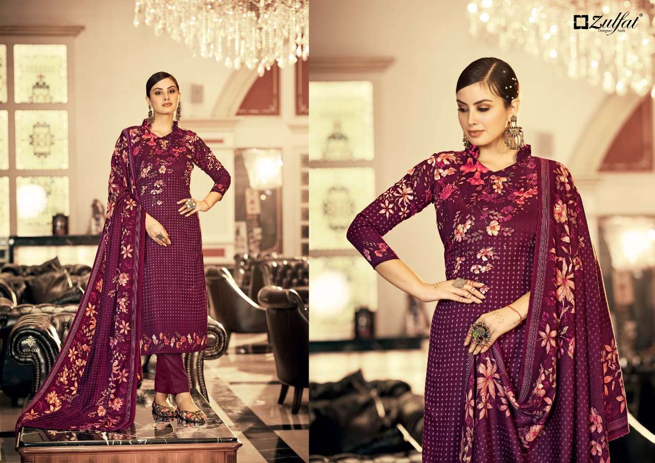 Zulfat Al Marina Catalog Premium Ready Made Pashmina Dress Materials Wholesale
