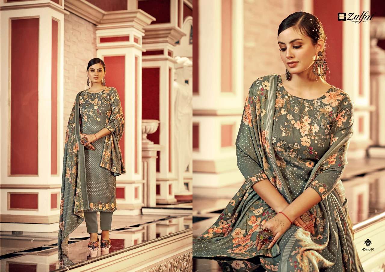 Zulfat Al Marina Catalog Premium Wear Woollen Pashmina Dress Materials Wholesale