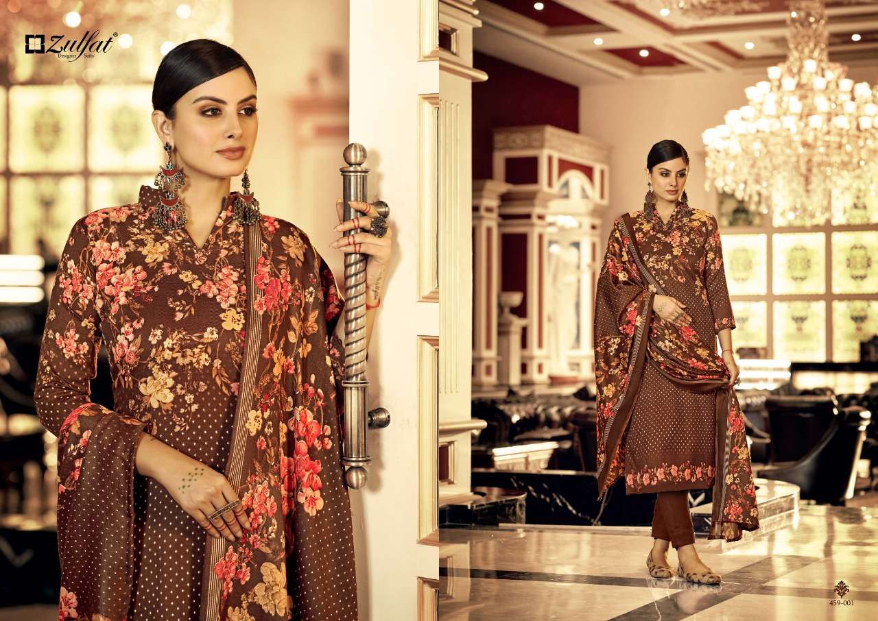 Zulfat Al Marina Catalog Premium Wear Woollen Pashmina Dress Materials Wholesale