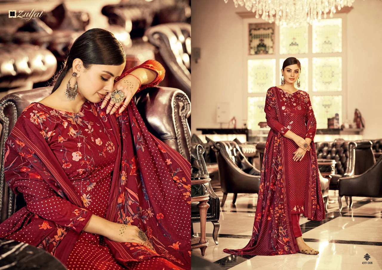 Zulfat Al Marina Catalog Premium Wear Woollen Pashmina Dress Materials Wholesale