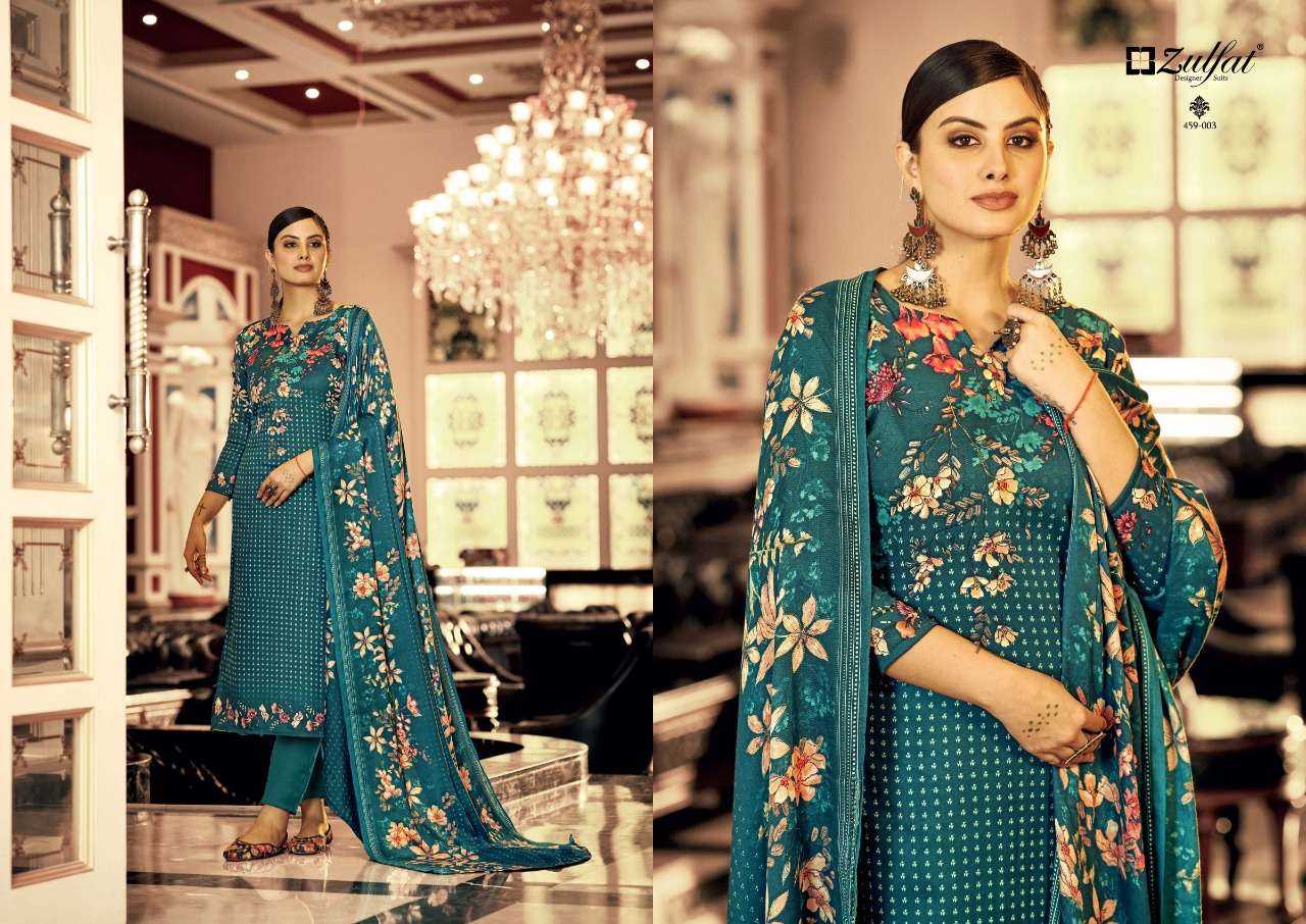 Zulfat Al Marina Catalog Premium Wear Woollen Pashmina Dress Materials Wholesale