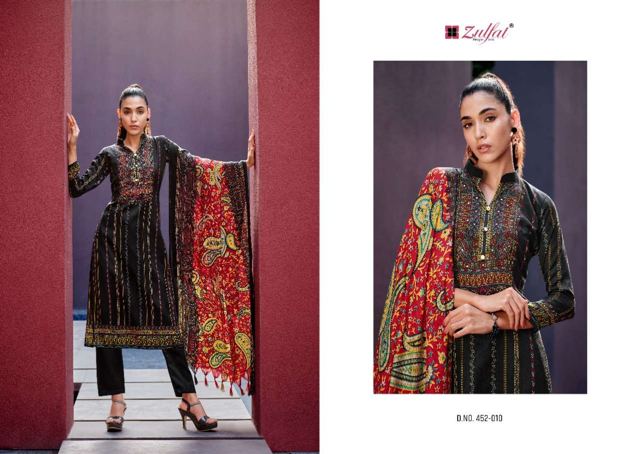 Zulfat Inteha Catalog Ready Made Exclusive Designer Pashmina Dress Materials Wholesale