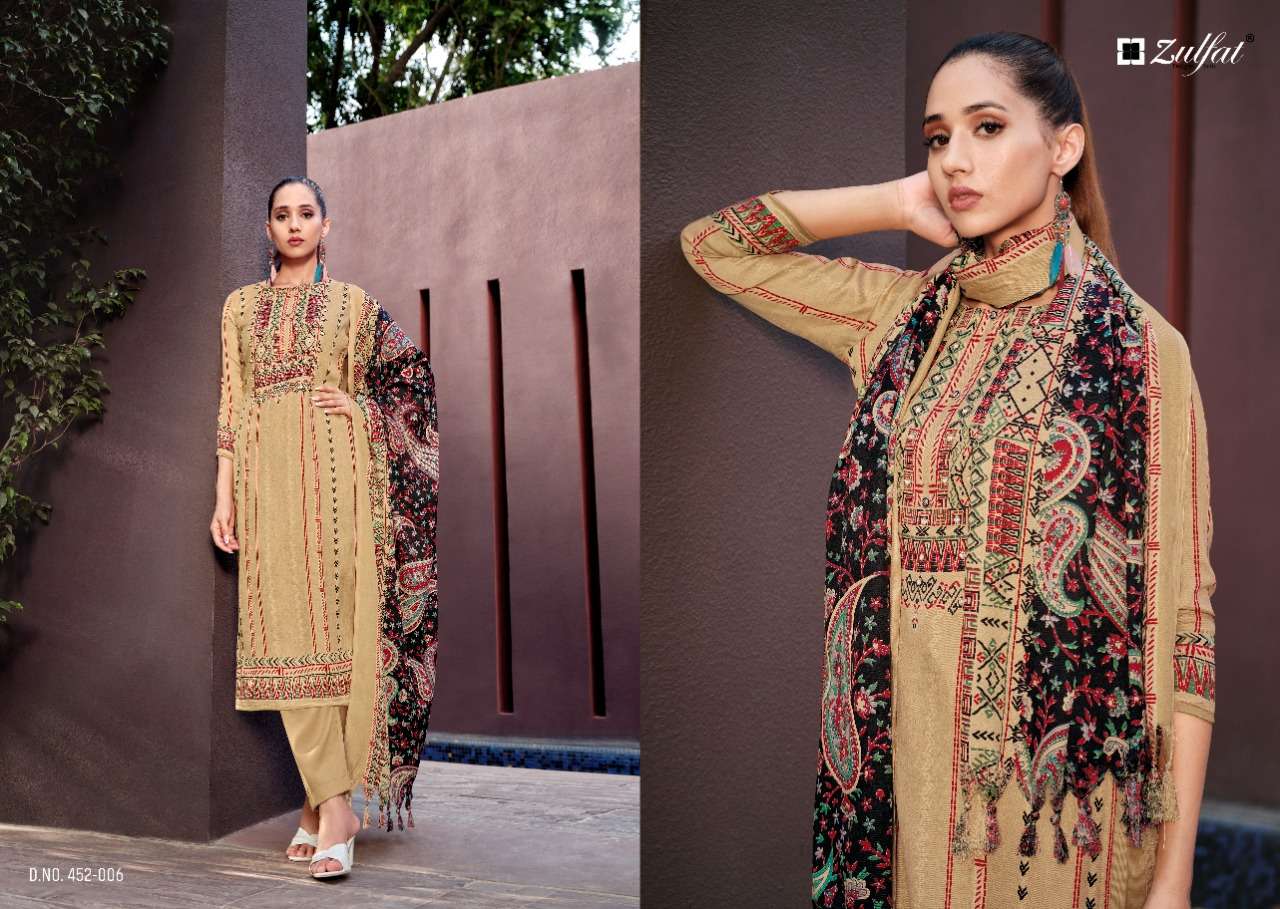 Zulfat Inteha Catalog Ready Made Exclusive Designer Pashmina Dress Materials Wholesale