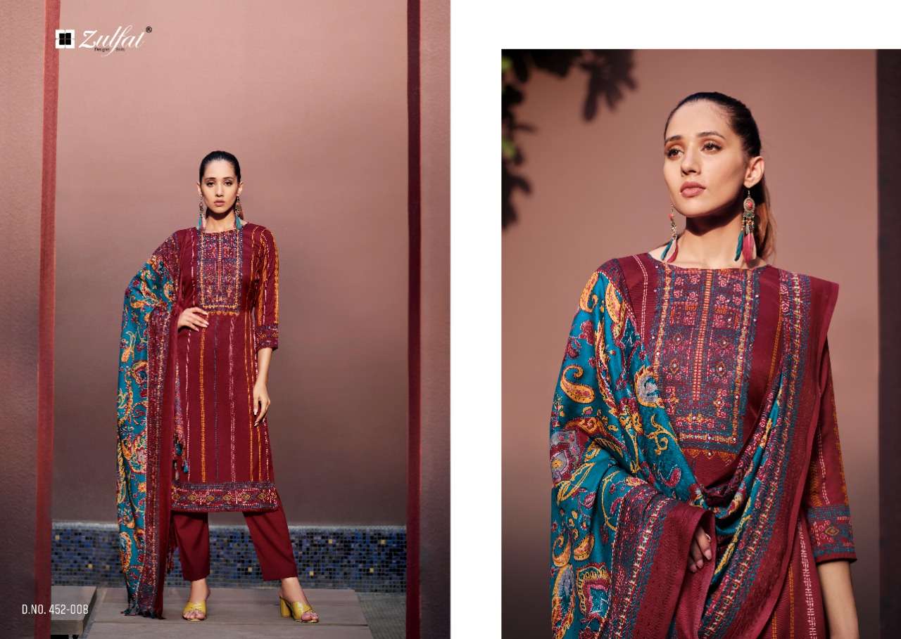 Zulfat Inteha Catalog Ready Made Exclusive Designer Pashmina Dress Materials Wholesale