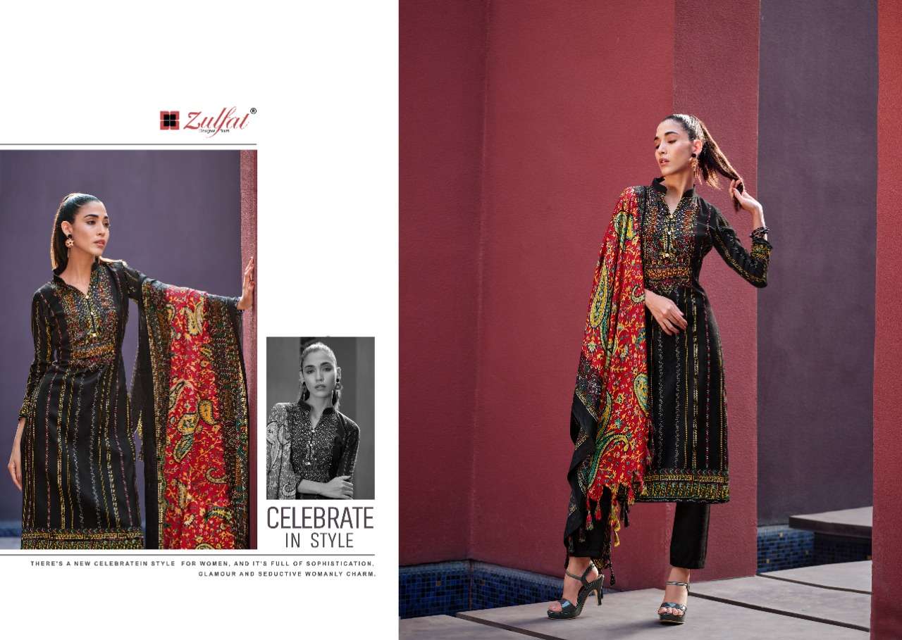 Zulfat Inteha Catalog Ready Made Exclusive Designer Pashmina Dress Materials Wholesale