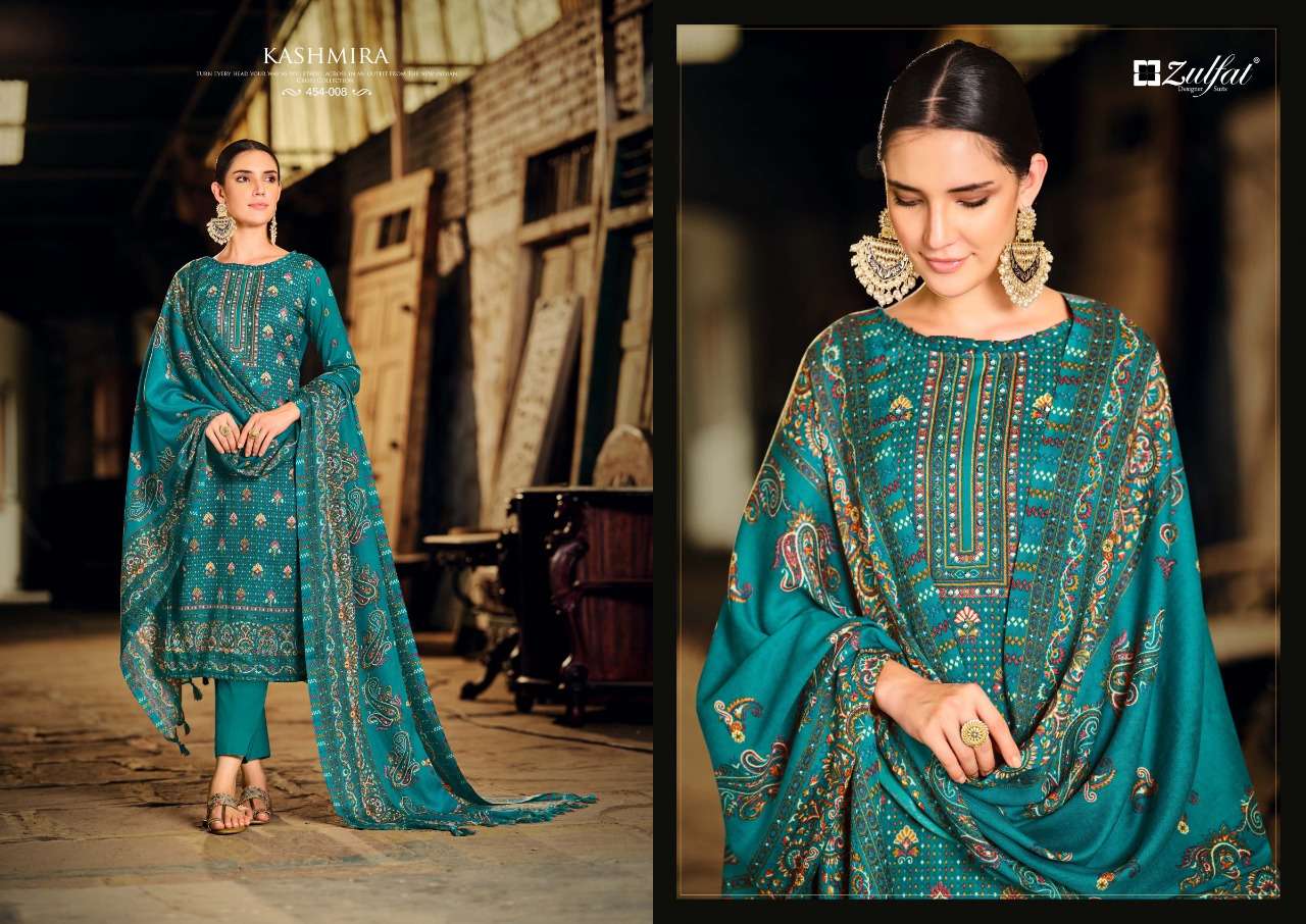 Zulfat Kashmira Catalog Ready Made Exclusive Designer Pashmina Dress Materials Wholesale