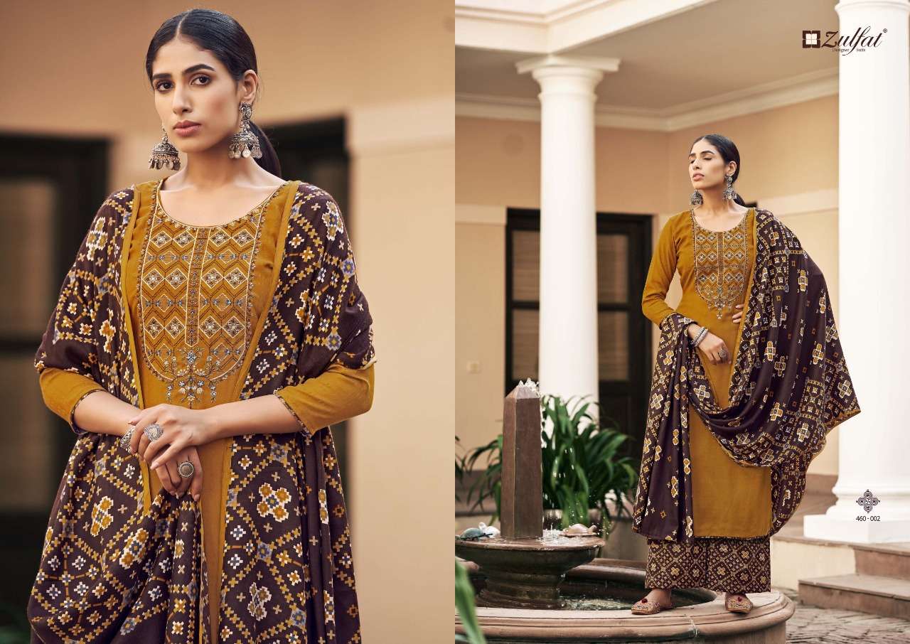 Zulfat Sohni Vol 2 Catalog Embroidery Wear Pashmina Dress Materials Wholesale