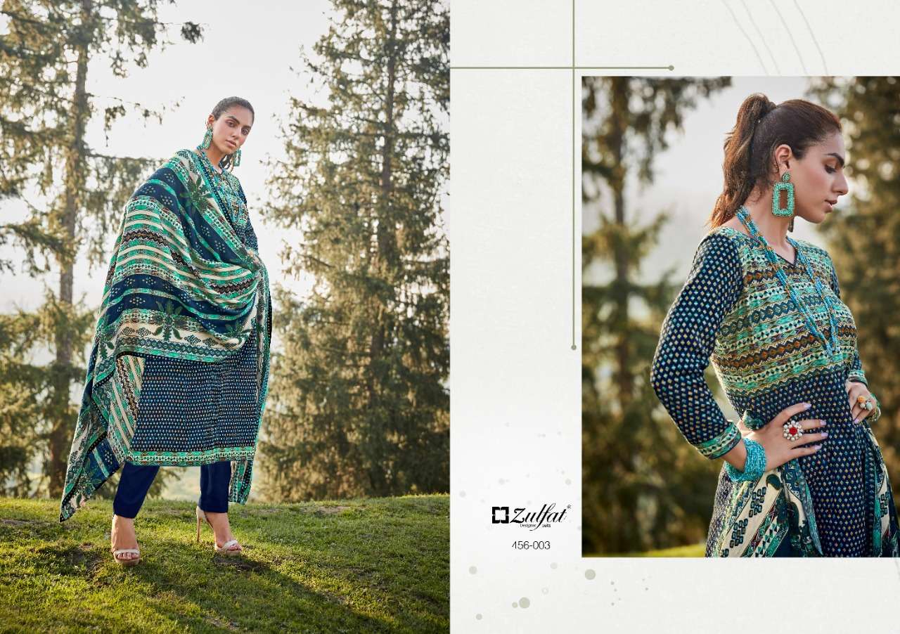 Zulfat Winter Nova Catalog Pashmina Woollen Dress Materials Wholesale