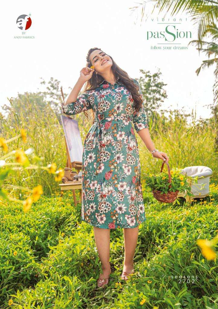 ANJU FABRICS PRESENT CLASSY WESTERN KURTI WITH BELT ON PASHMINA DIGITAL PRINT
