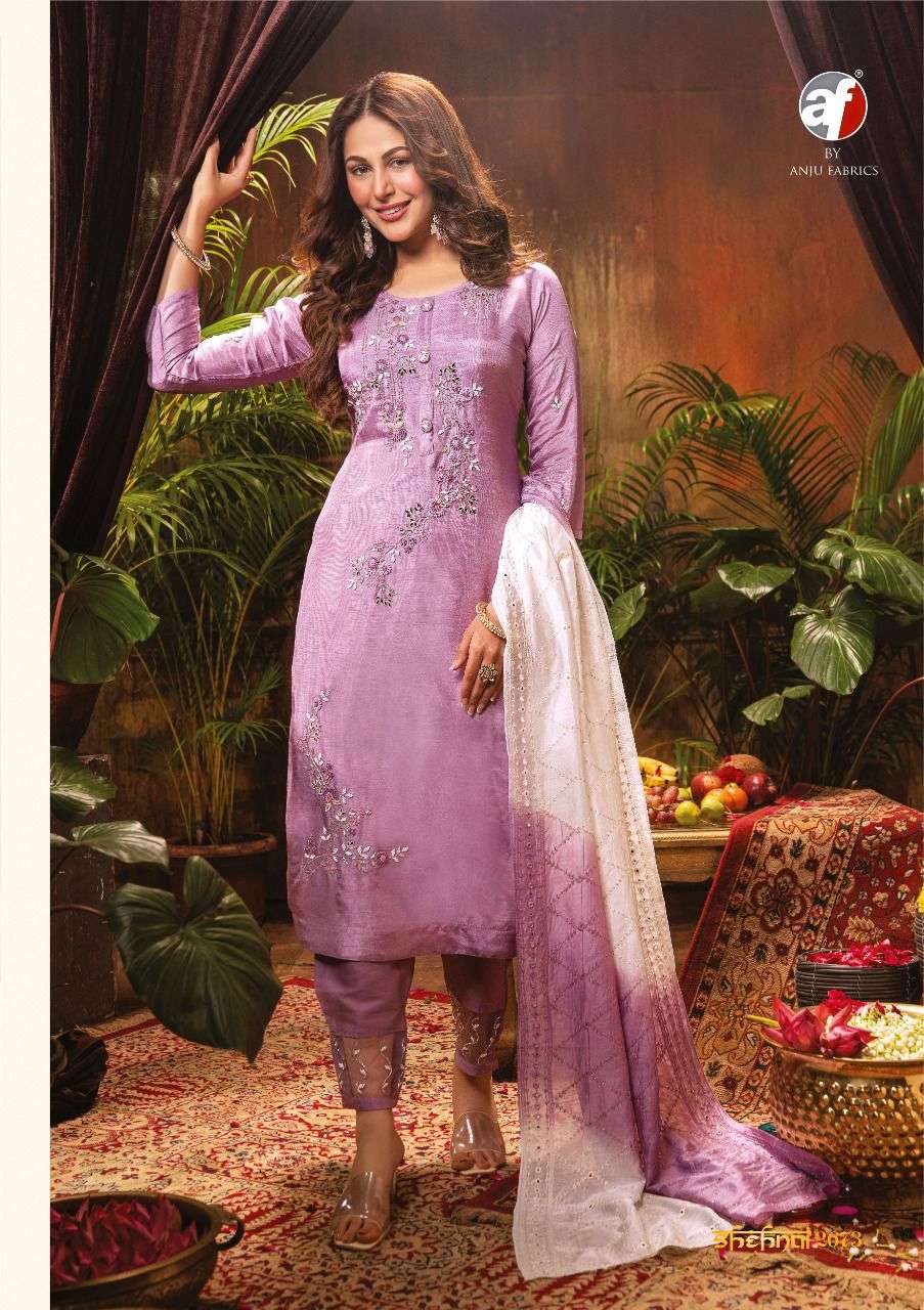 ANJU FABS UPCOMING FESTIVE KURTI PANT WITH HEAVY DUPATTA  ON VISCOSE DOLA SILK 