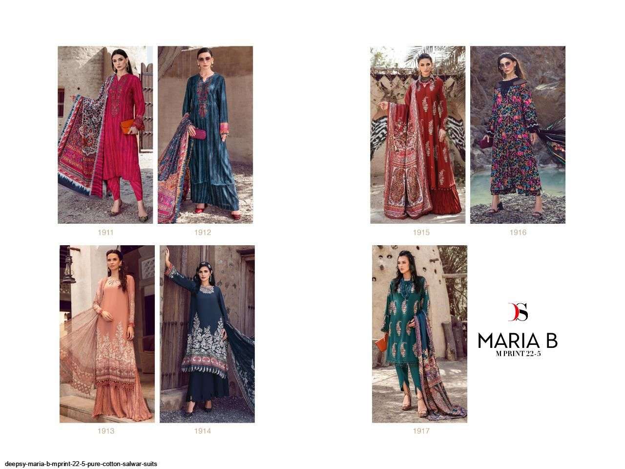 DEEPSY MARIA B  22 5 PURE COTTON SALWAR SUITS WITH CHIFFON DUPATTA