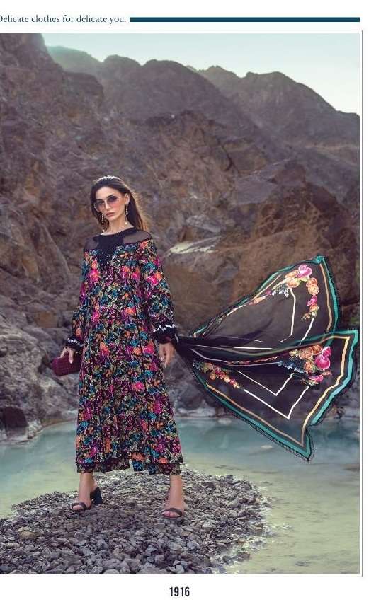 DEEPSY MARIA B  22 5 PURE COTTON SALWAR SUITS WITH CHIFFON DUPATTA