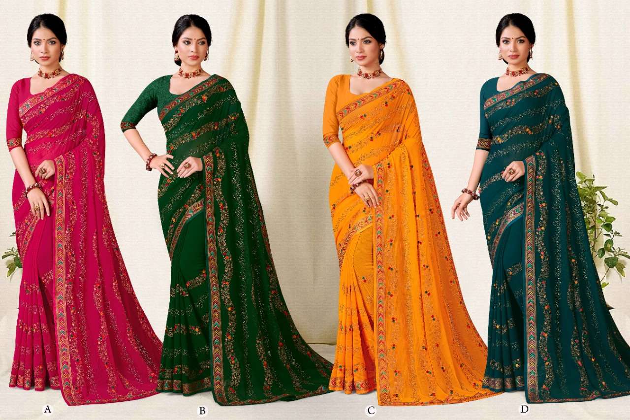 DIVINE By Ronisha Embroidery Sarees 