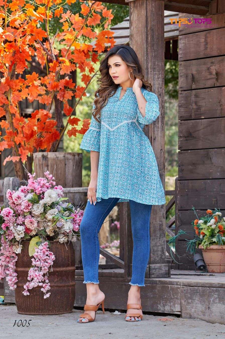 Frock type short tops on sale