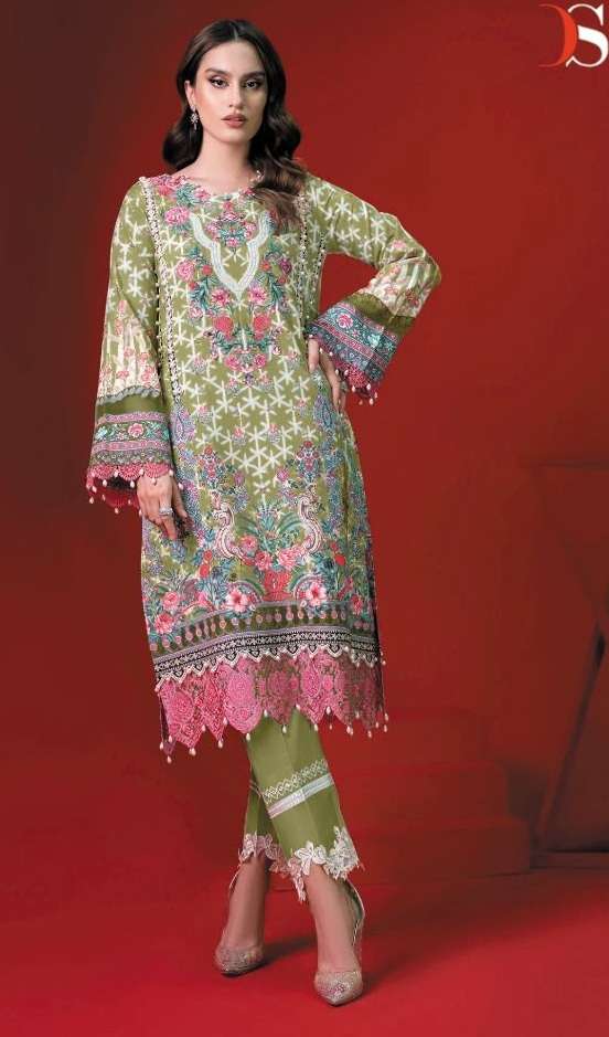Firdous Solitaire By DEEPSY SUITS On Pure Cotton With Heavy Patch Embroidery 