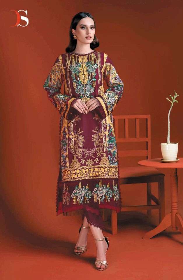 Firdous Solitaire By DEEPSY SUITS On Pure Cotton With Heavy Patch Embroidery 