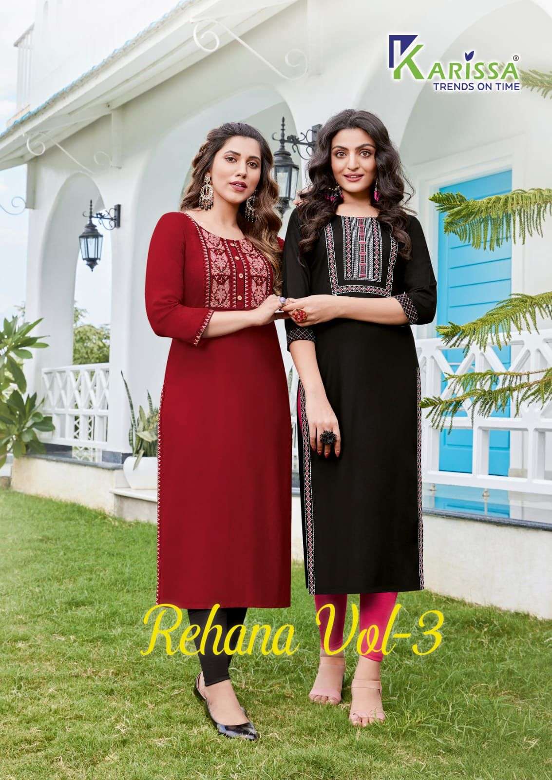 KARISSA®️ Catalog :  REHANA vol-3 Rayon Kurtis wholesale