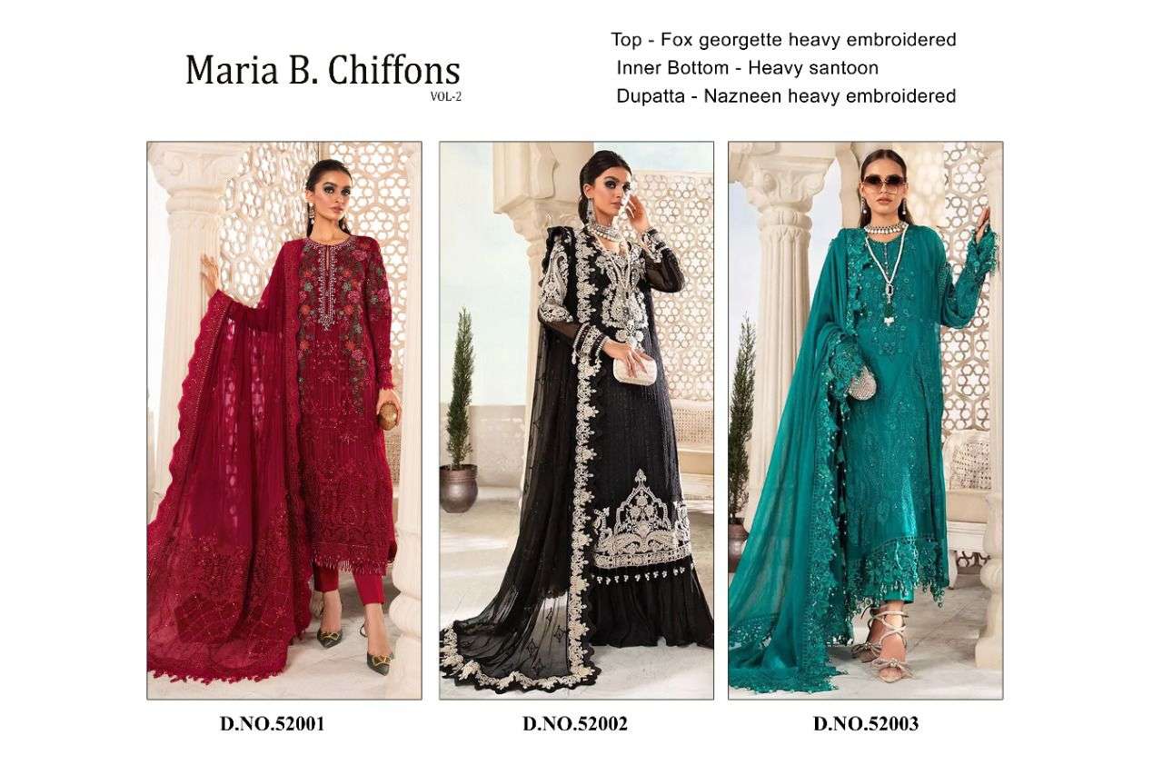 SERINE PRESENTING NEW DESIGN On Maria B.Chiffons Vol-02  