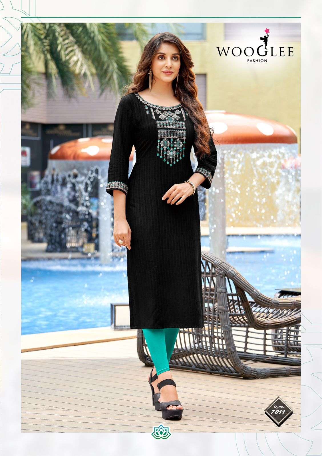 Wooglee (Mittoo) Present Rich Embroidery Straight Kurti 