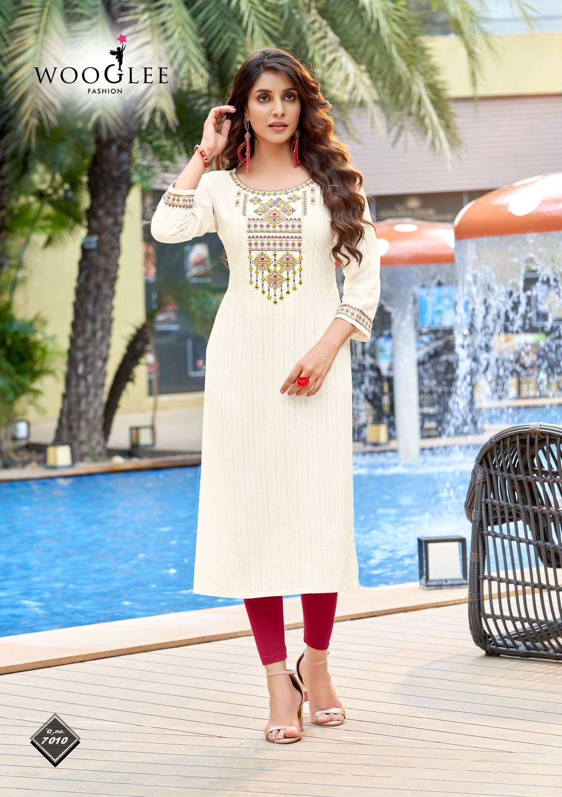 Wooglee (Mittoo) Present Rich Embroidery Straight Kurti 