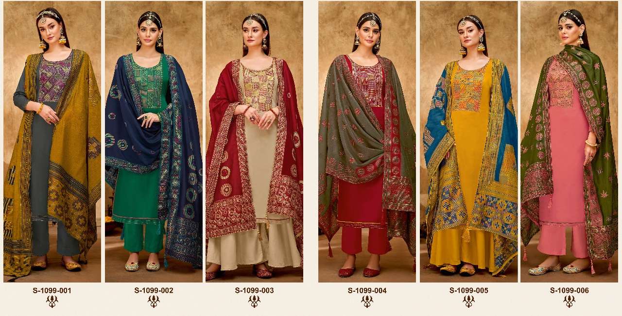  ALOK SUITS PRESENT ALPANA PURE ZAM DYED DESINGER EMBROIDERY SUITS ON WHOLESALE