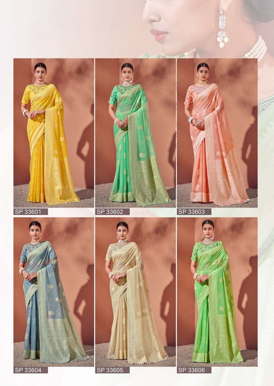 AURA PRESENT Malhari Vol-3 ON Soft Cotton With Lucknowi Weaving Border And RICH Pallu and Butta SAREE