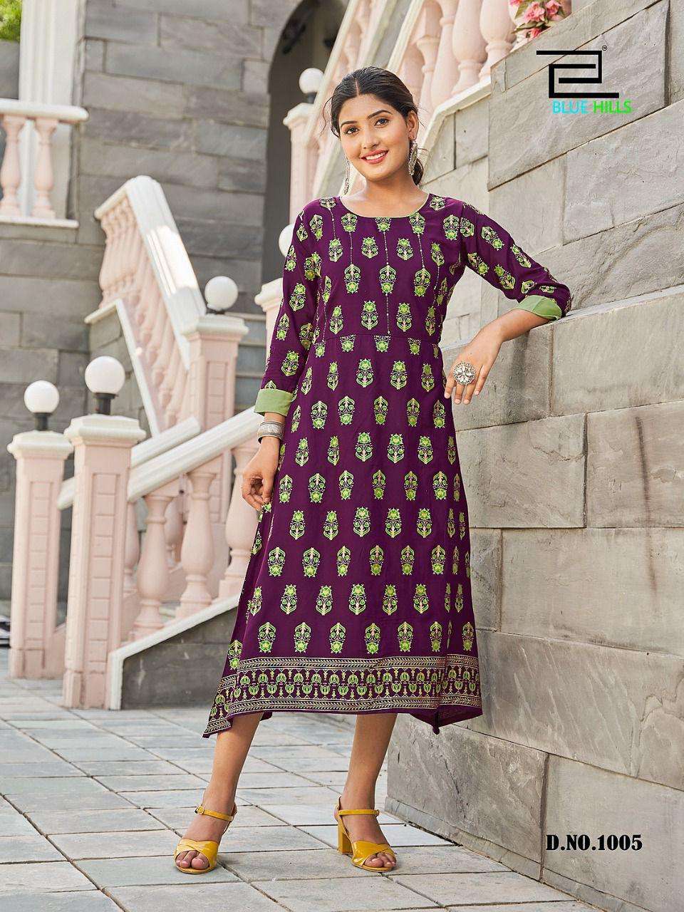 Blue Hills Grapes 1 jaipuri wholesale kurtis Style 