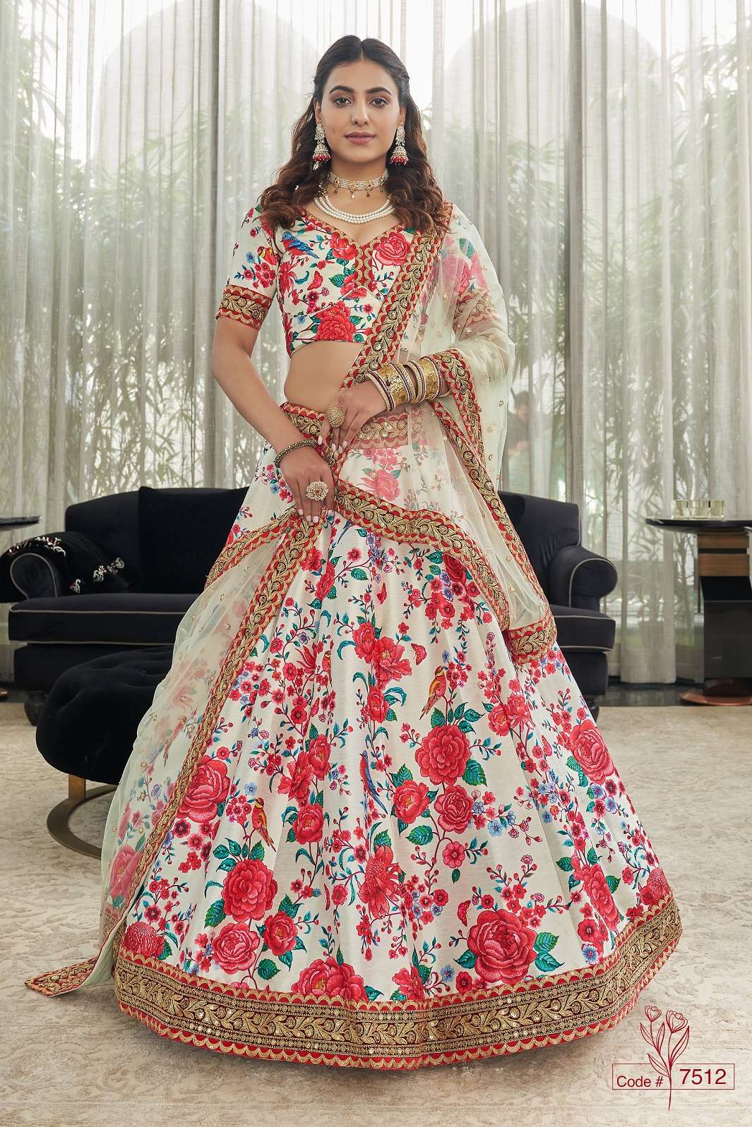 CARNATIONS VOL-2 Digital Soft Net Designer Lehenga Choli at Wholesale catalog