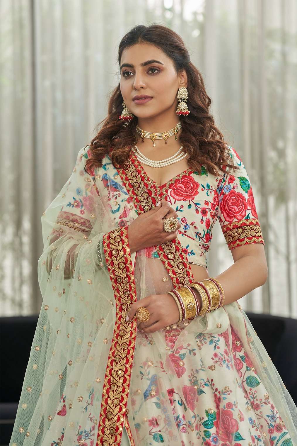 CARNATIONS VOL-2 Digital Soft Net Designer Lehenga Choli at Wholesale catalog