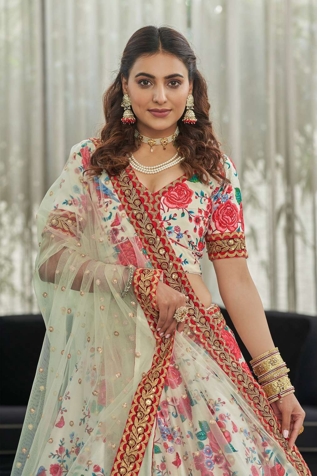CARNATIONS VOL-2 Digital Soft Net Designer Lehenga Choli at Wholesale catalog