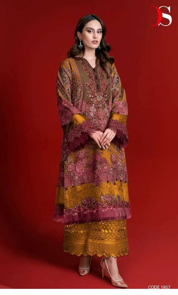DEEPSY Suit Present Firdous Solitaire-2 Pakistani Style With Heavy Patch Embroidery  