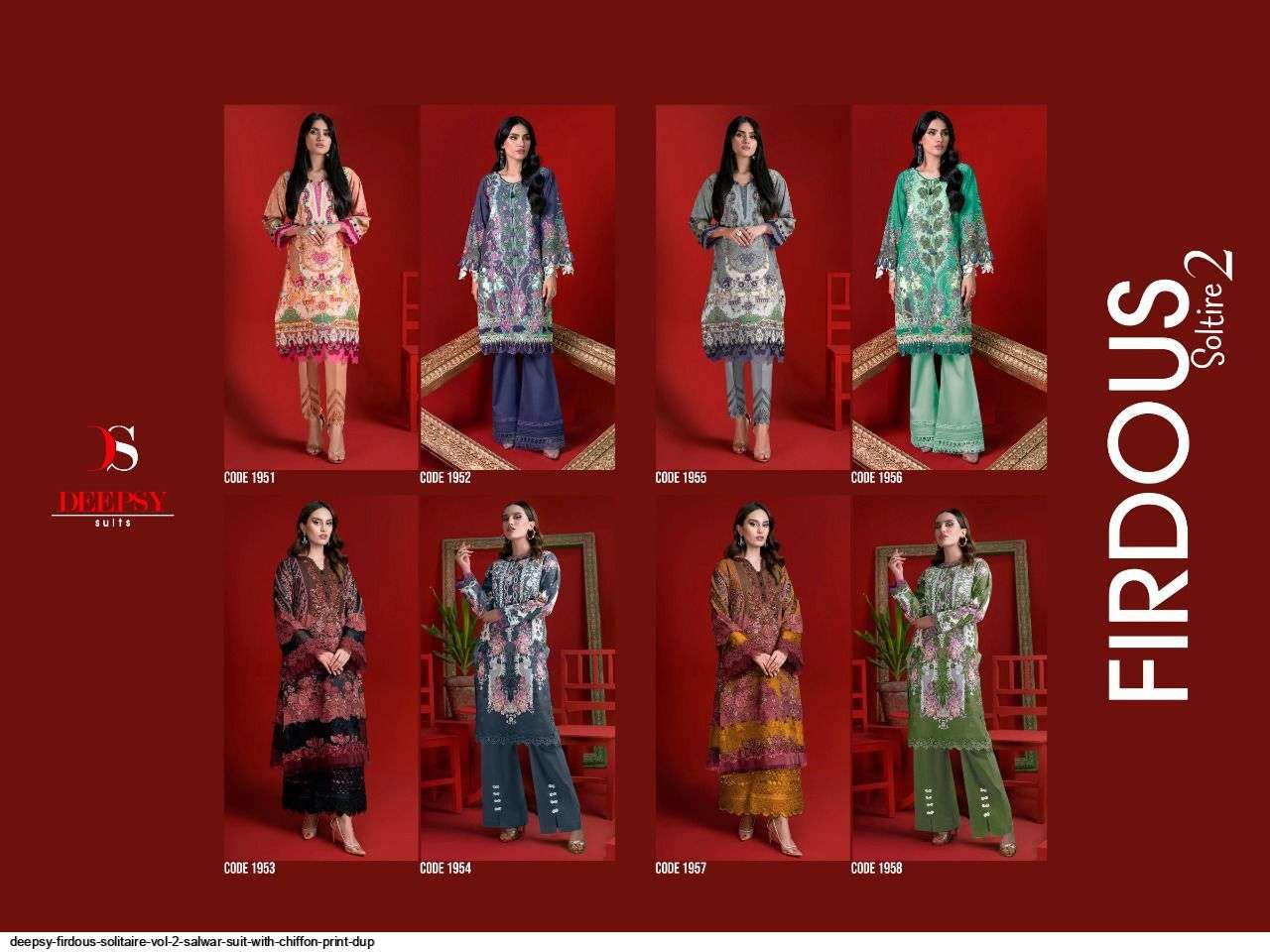 DEEPSY Suit Present Firdous Solitaire-2 Pakistani Style With Heavy Patch Embroidery  