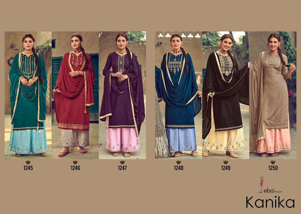 Eba Lifestyle Present  Kanika Vol-1 Jam Cotton Dress Material Self Embroidery Work On Wholesale