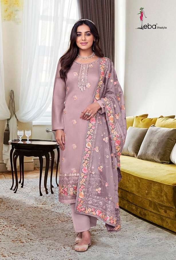 EBA Lifestyles Launch Pure Viscose Silk With Heavy Embroidery Salwar Suit With Heavy Embroidery Organza Dupatta